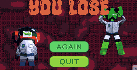 The lose screen