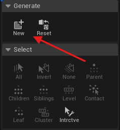 The new button on a generate tab of the fracture panel