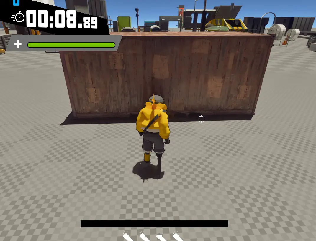 A cargo container being shattered by an explosion